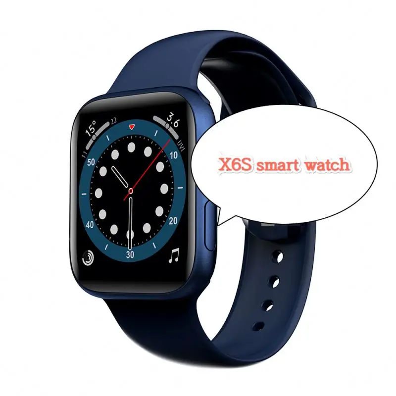 

X6S Smart Hand ECG Voice Control Table Heart Rate and Blood Pressure Monitoring SPO2 Sports Pedometer IWO Series 6 SmartWatch