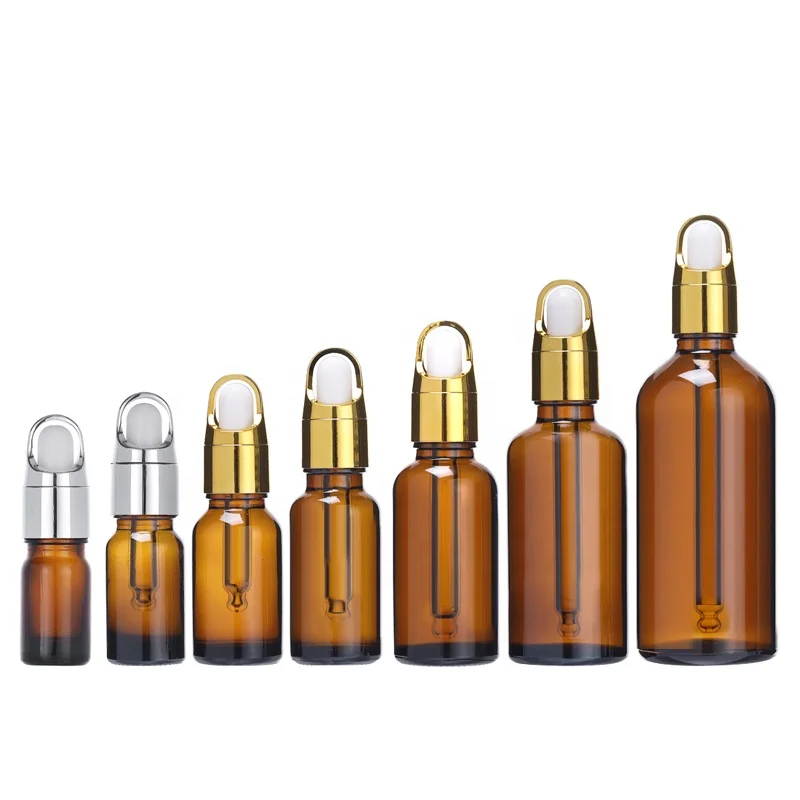 

wholesale amber 5ml 10ml 15ml 30ml 50ml 100ml essential boston round glass dropper bottle