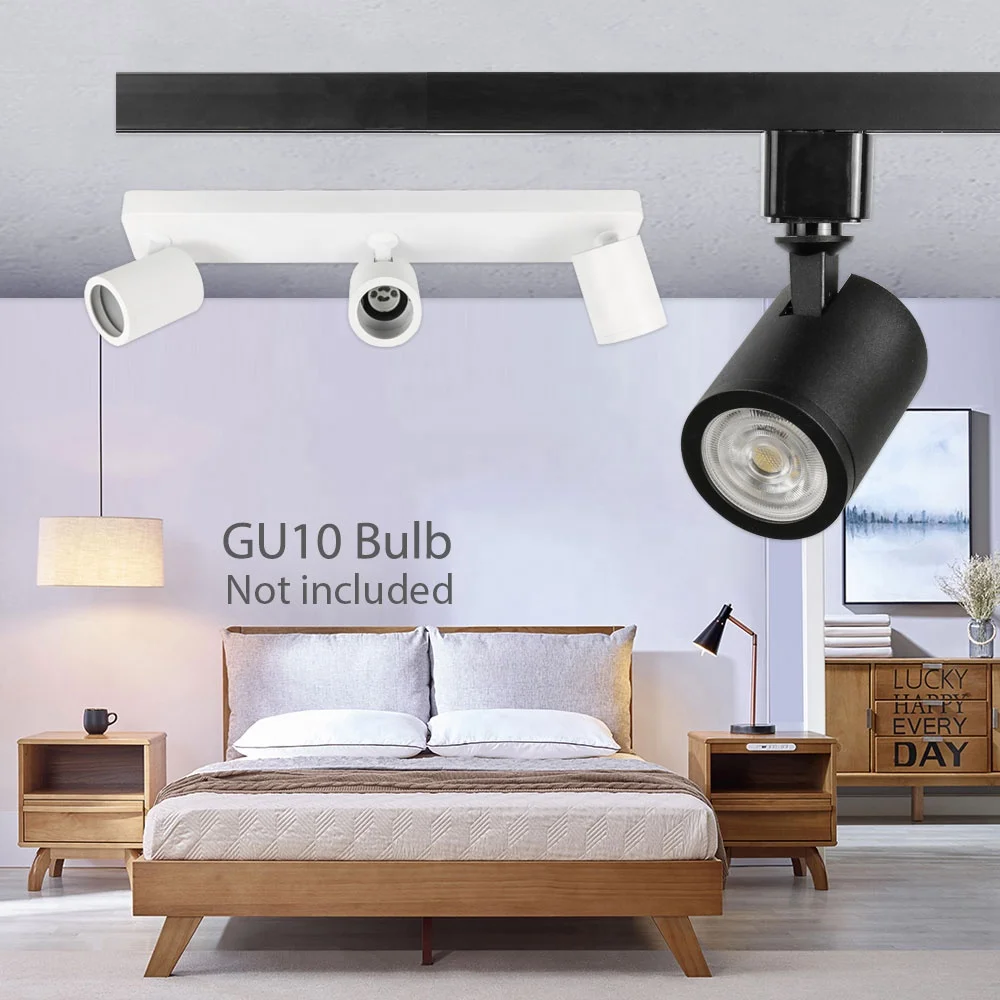 Industrial GU10 Track Light Adjustable Clothes Store Ceiling Rail Lights For Shop Museum