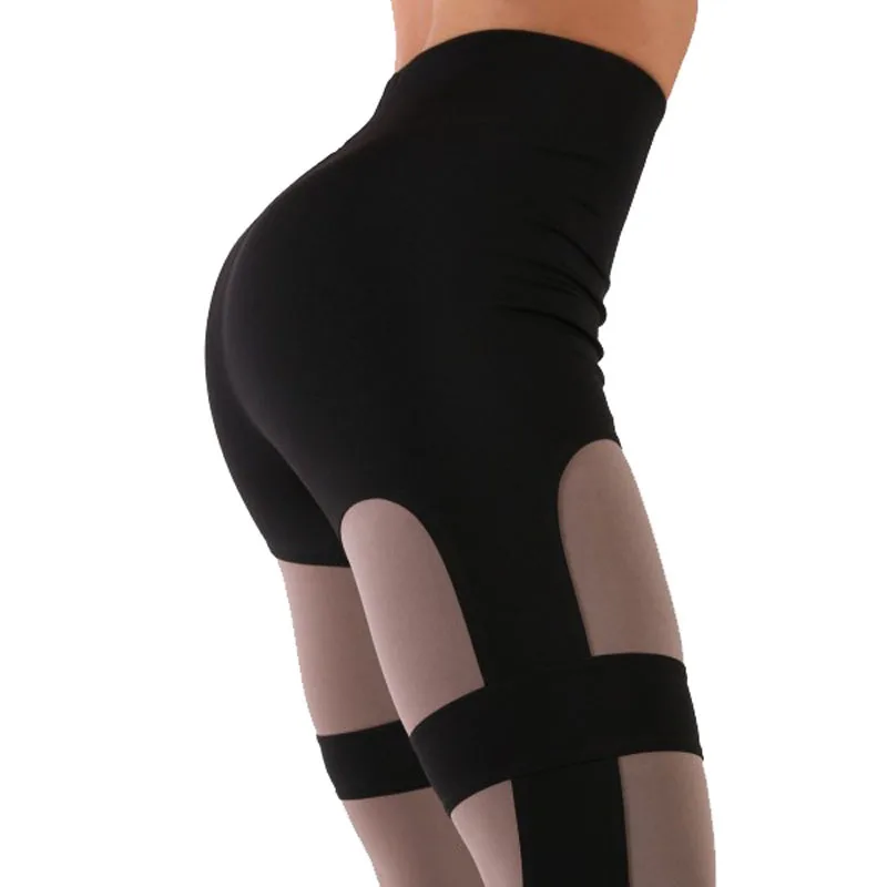 

Explosive Yoga Pants Women High Waist Hip Tight Stretch Pattern Splicing Sports Running Fitness Pants, Customized colors