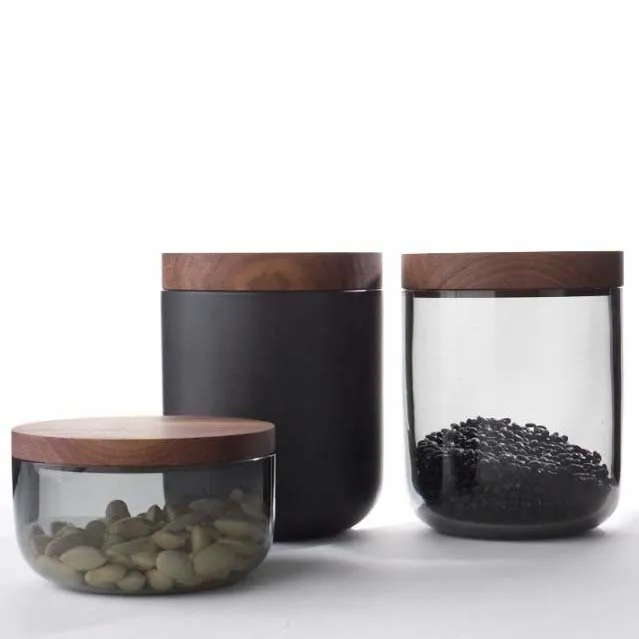 

food grade airtight lid opaque black glass jar