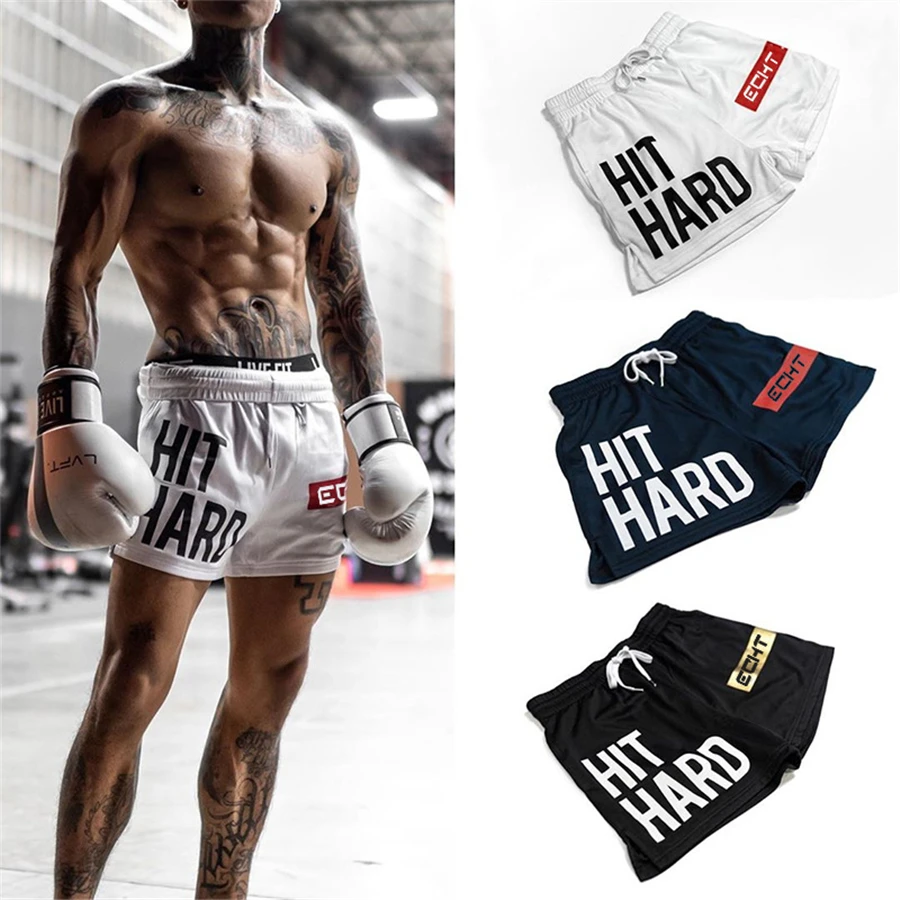 

New style men's gym shorts fitness outdoor running quick dry casual pants letter printing snack mesh shorts custom logo, 5 colors