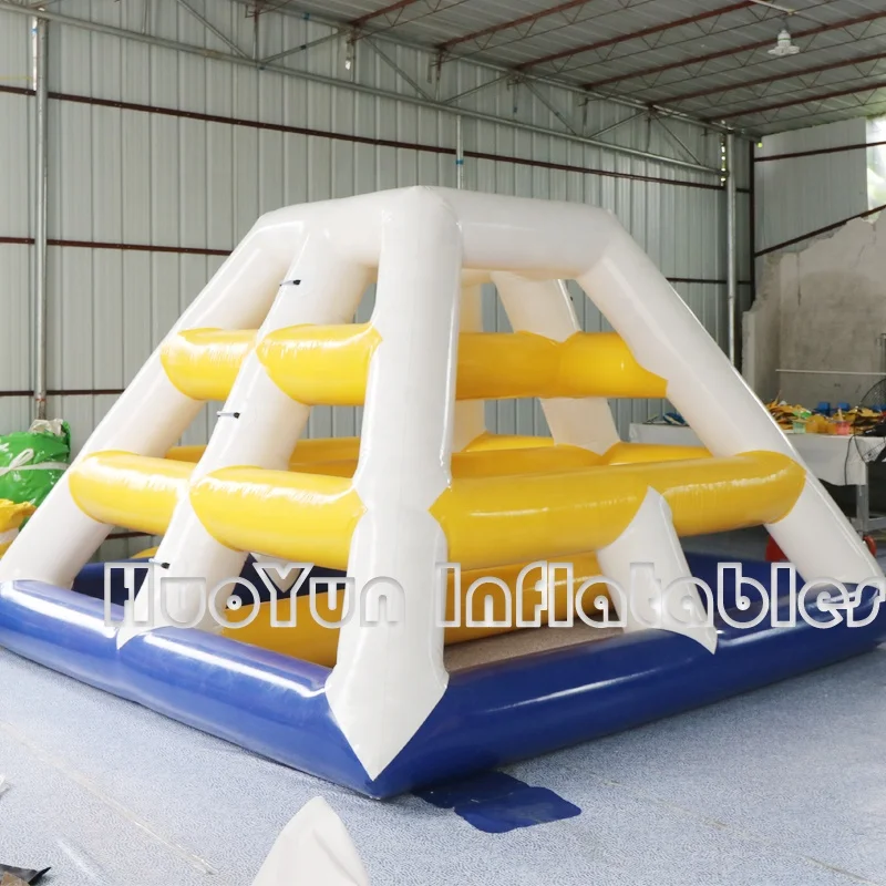 

Popular Inflatable Water Park Equipment Inflatable Lake Toy Aqua Sports Inflatable Climbing Water Tower, Customized color