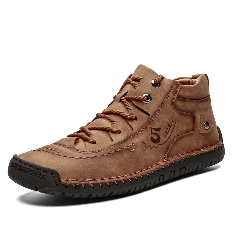 

Simple design cheap slip on cow leather good quality handmade shoes, Black,drown,khaki or customized