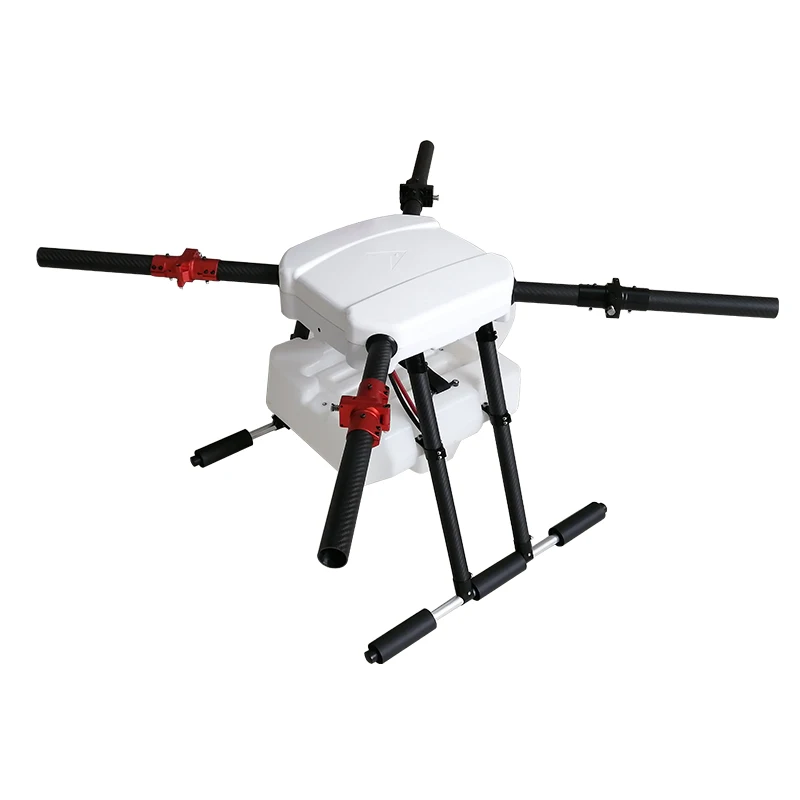 

4 axis 10kg pesticide agriculture spray frame crop drone frame uav aircraft frame, White and black