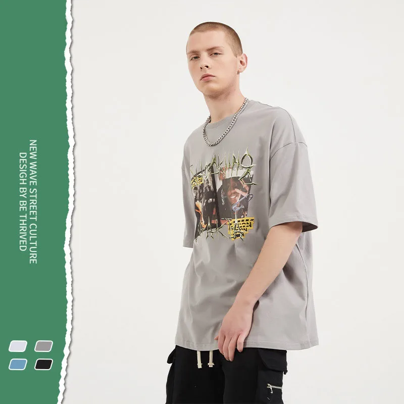 

Wholesale Casual Clothes Round Neck Oversized T Shirts Custom Printing Men's T-shirts, Customized colors