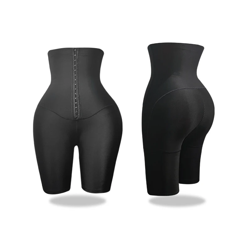 

Adjustable Hooks Post Surgery Hip Butt Lifter Shapewear High Waisted Tummy Control Seamless colombian faja Short, Skin black or custom