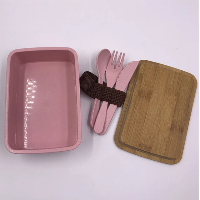 

Bamboo_lunch_box With Knife,fork And Spoon
