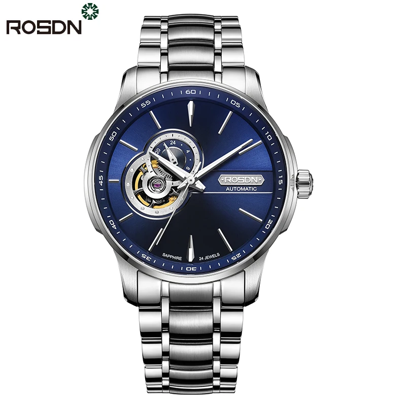 

Luxury OEM Custom LOGO Hallow Out Luminous Stainless Steel Wholesale NH39 Movement Chronograph 5 ATM Custom Mechanical Watch