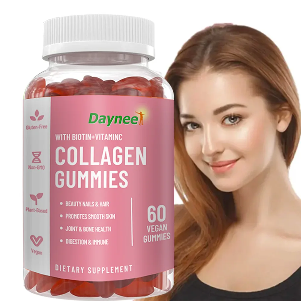 

collagen gummies candy skin hair nails supplements for Bear Vegan Biotin Skin Whitening Collagen vitamin C gummy