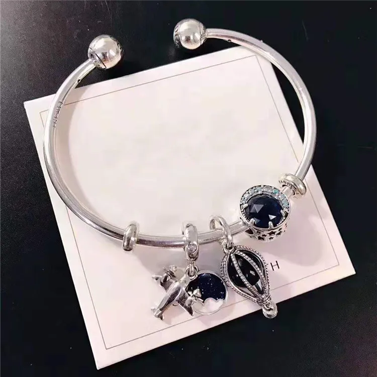 

Manufacturer Supply S925 Silver Charm Bracelet Blue fit for Pandora Bangle