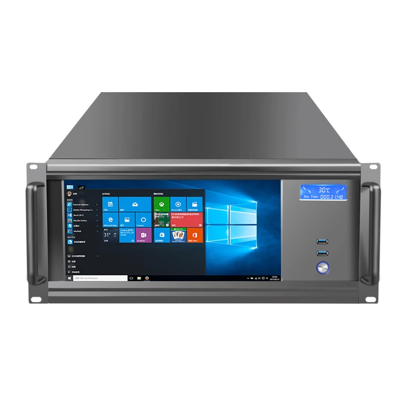 

OEM 5U 19 inch Industrial Server case with 13.3" LCD touch HD screen ATX Computer Server Chassis