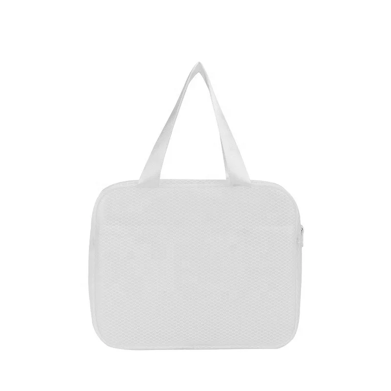

Fashion Durable Women Waterproof Swimming Bag Mesh Cloth Beach Handbag Transparent EVA Pool Tote