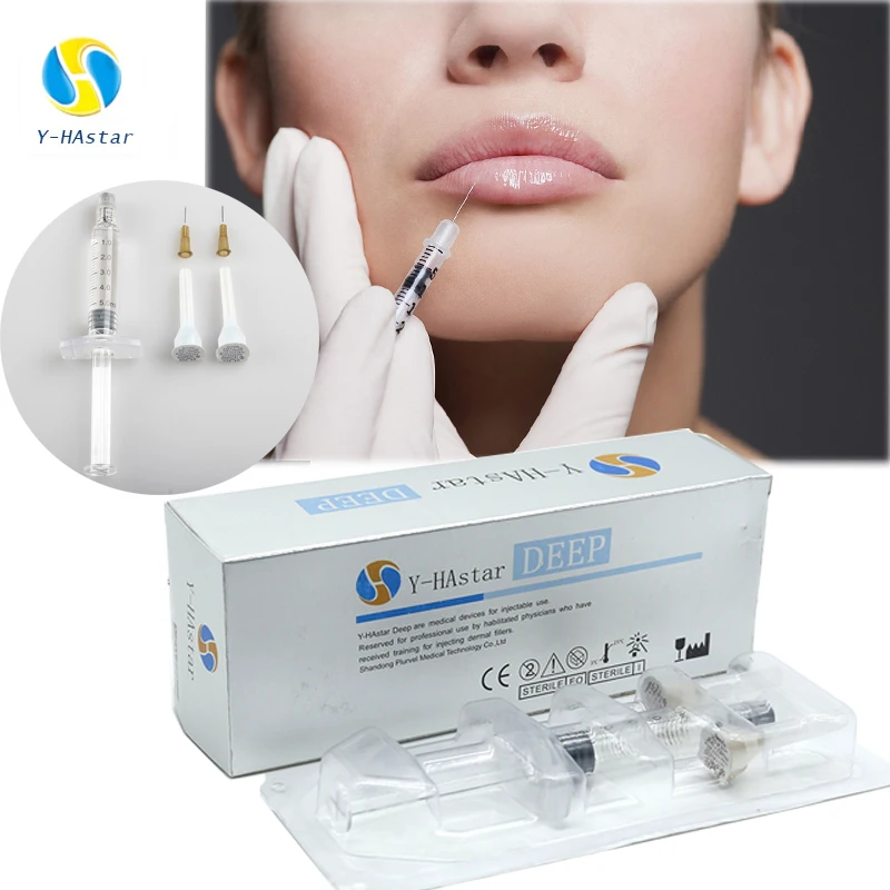 

1ml Derm Deep Lines Facial Lifting Dermal Filler Injection hyaluronic acid face, Transparent