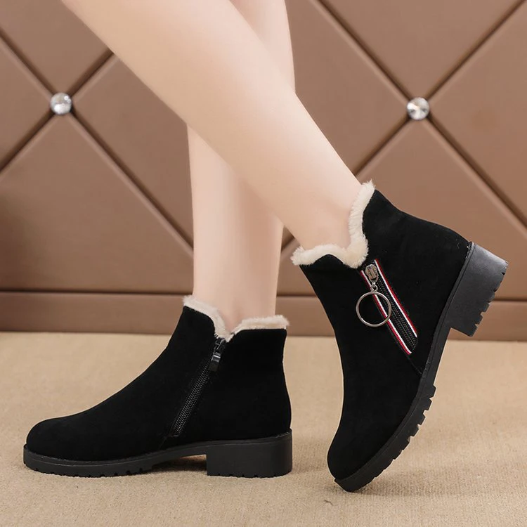

Fashion Khaki Color Anti Slip Wholesale Winter Boots Shoes For Ladies Ankle, Multi