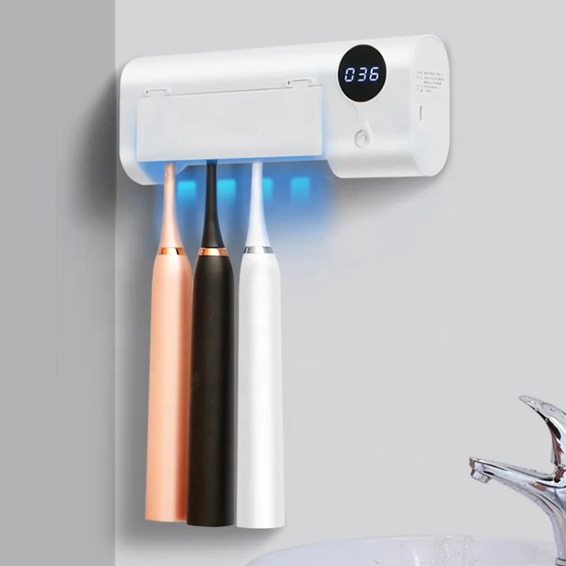 

LED Sterilization UV Portable UVC Household Ultraviolet Electric Toothbrush Sterilizer with LED, White