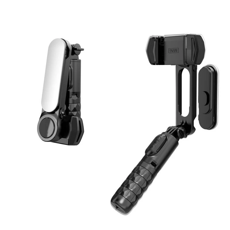 

CE New Arrival Remove Control Phone Holder, On Sale Portable Removable Fill Light Phone Handheld Stabilizer with APP(Q09 Black)