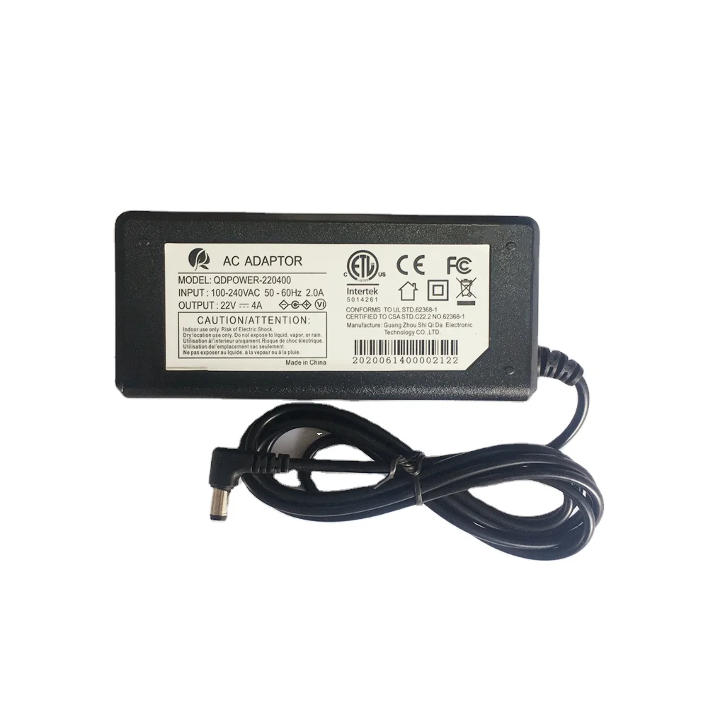 CE, CB, ETL 인증 전원 어댑터 15V5A 18V4.5A 20V4A 22V4A 24V3A 전자기기 스피커 오디오용 어댑터