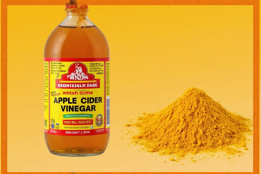 Apple cider vinegar and turmeric mixture in glass