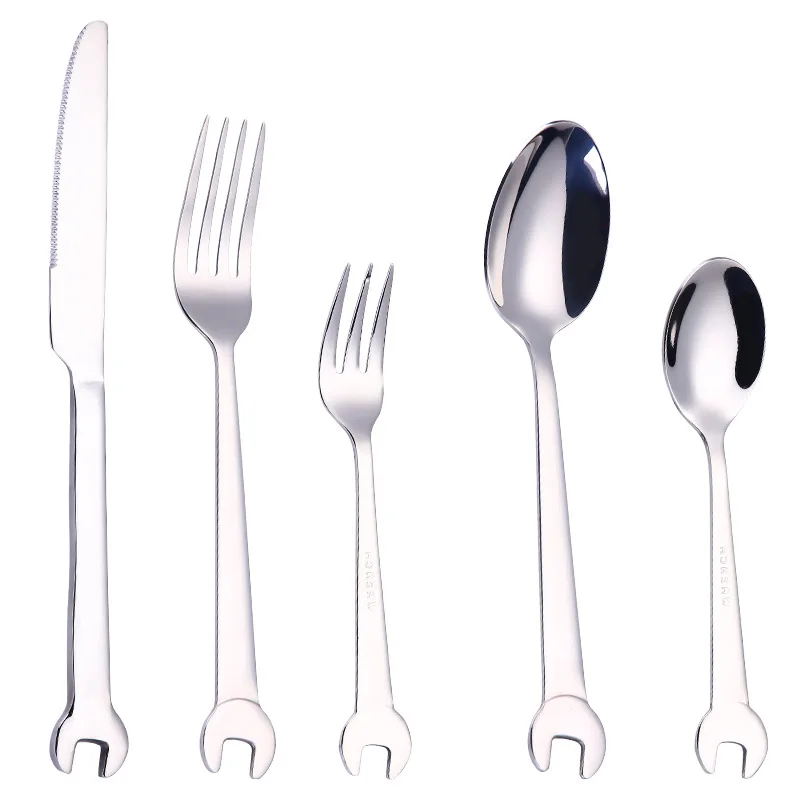 

Wholesale 304 Stainless Steel Fork And Spoon Wrench Set Cutlery Design Wrench Spoon