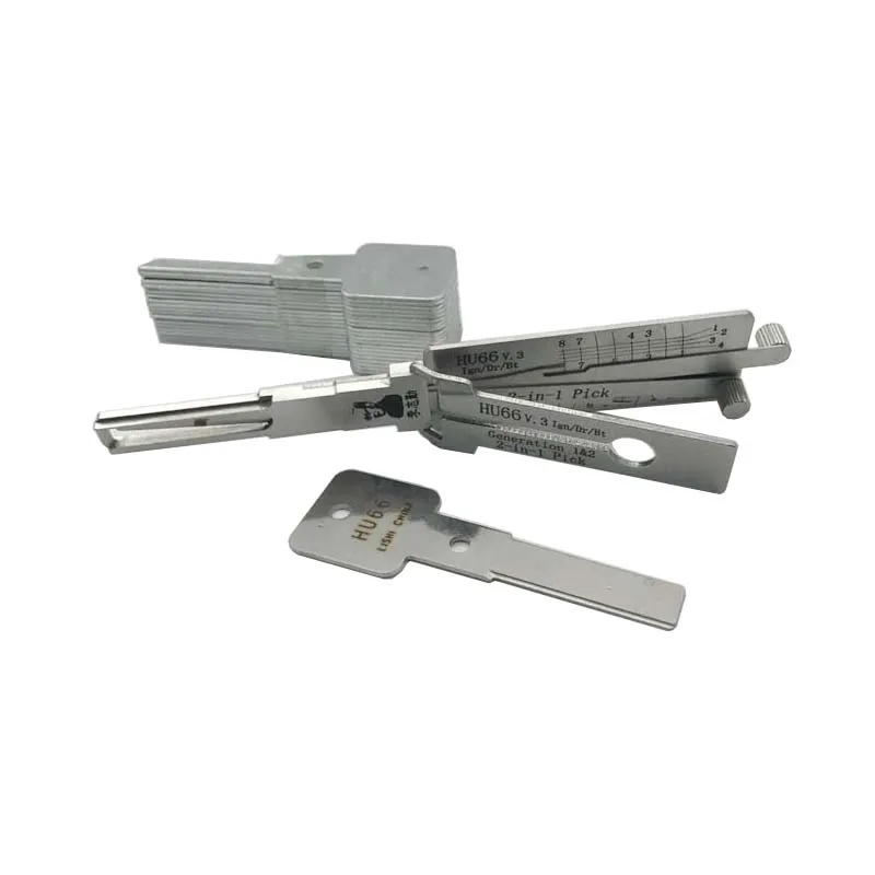 

lishi HU66 v.3 Ign/Dr/Bt 2 in 1 Car Door Lock Pick Decoder Unlock Tool USA free shipping, Silver