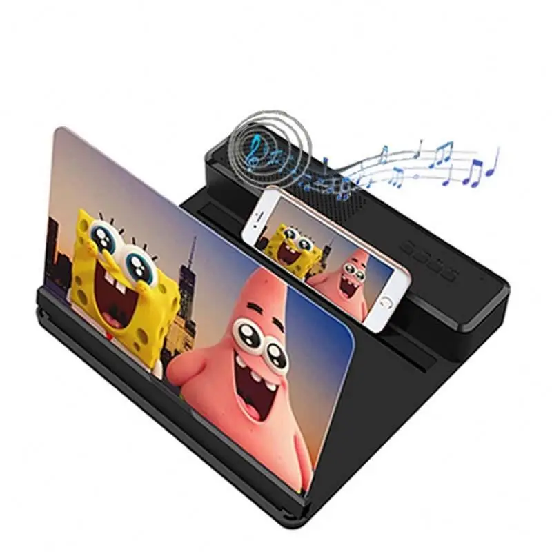

REKke phone magnifier mobile phone 3d screen magnifier, Black