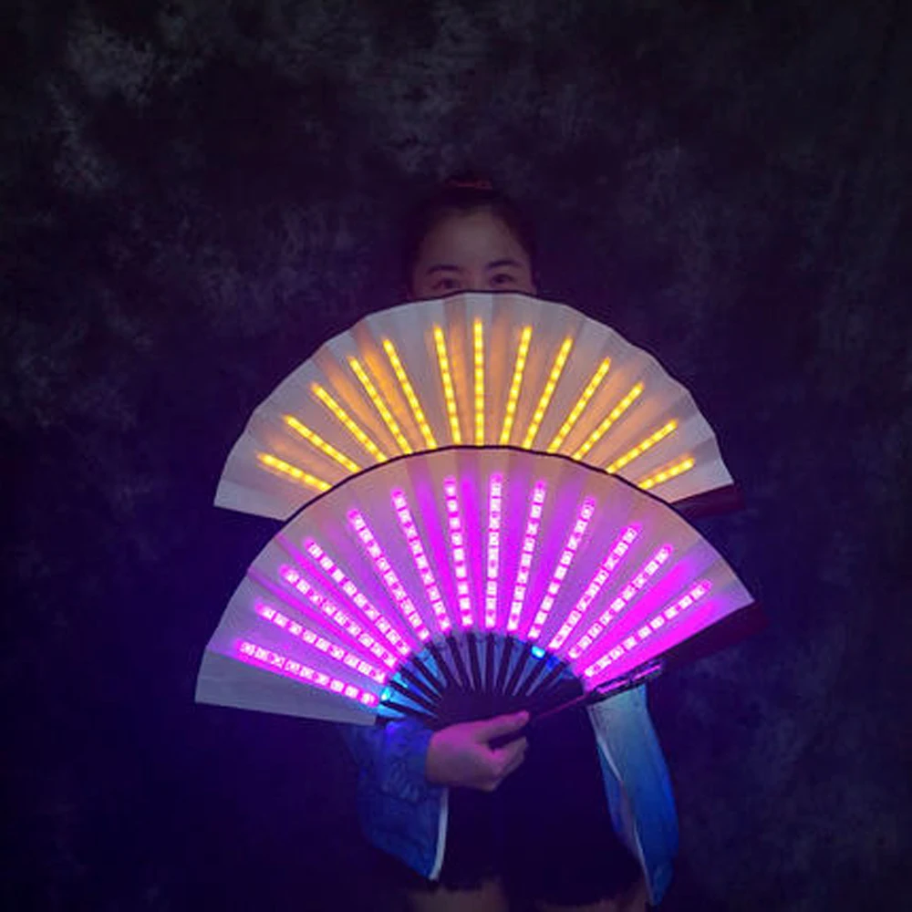 

Single Color LED Fan Stage Performance Dancing Lights Fans Bar Nightclub EDM Fluorescent Party Performance Props Gift, White
