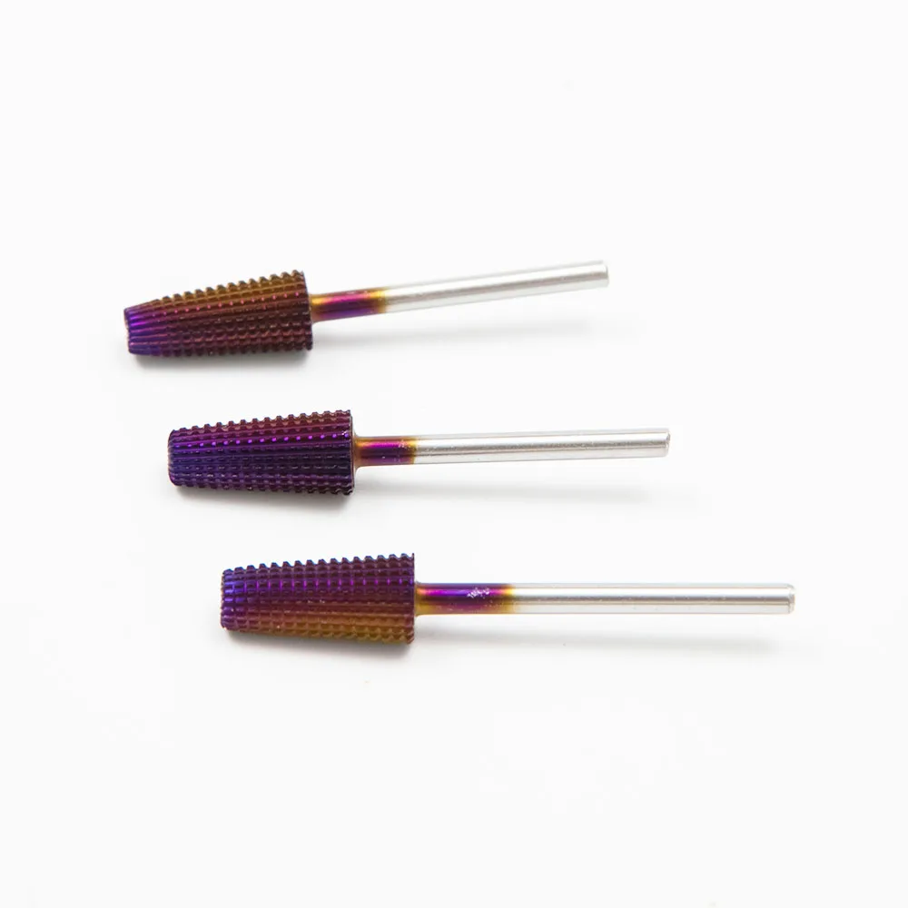 

manicure cuticle nail drill bit carbide drill bits for nail polish tool, Black.purple.silver.colours