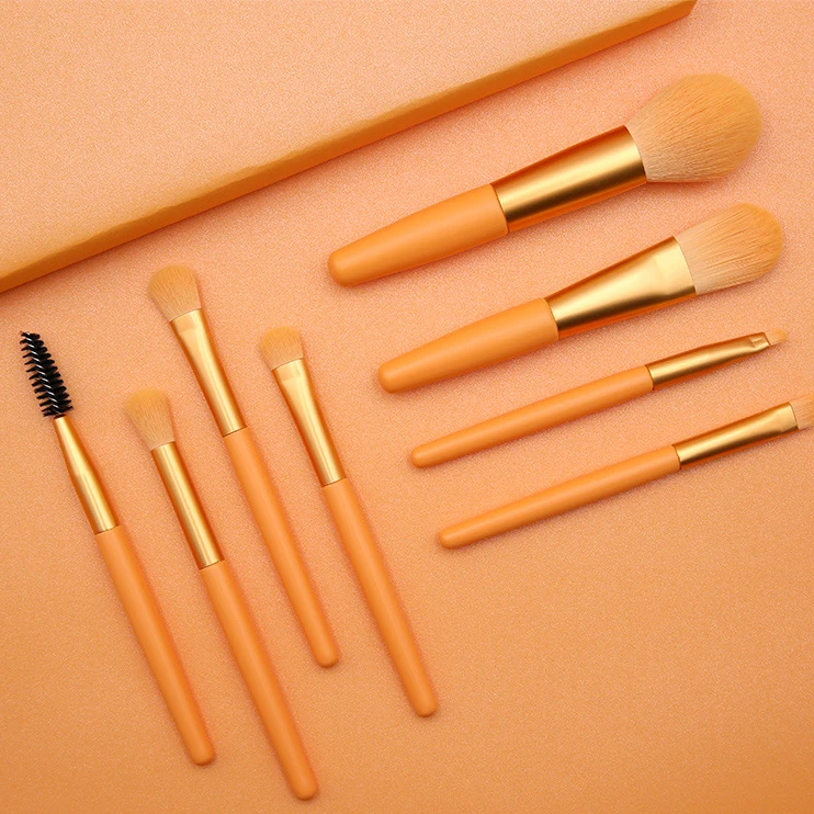 

Travel Makeup Brush Set Mini 8pcs Makeup Brush Set