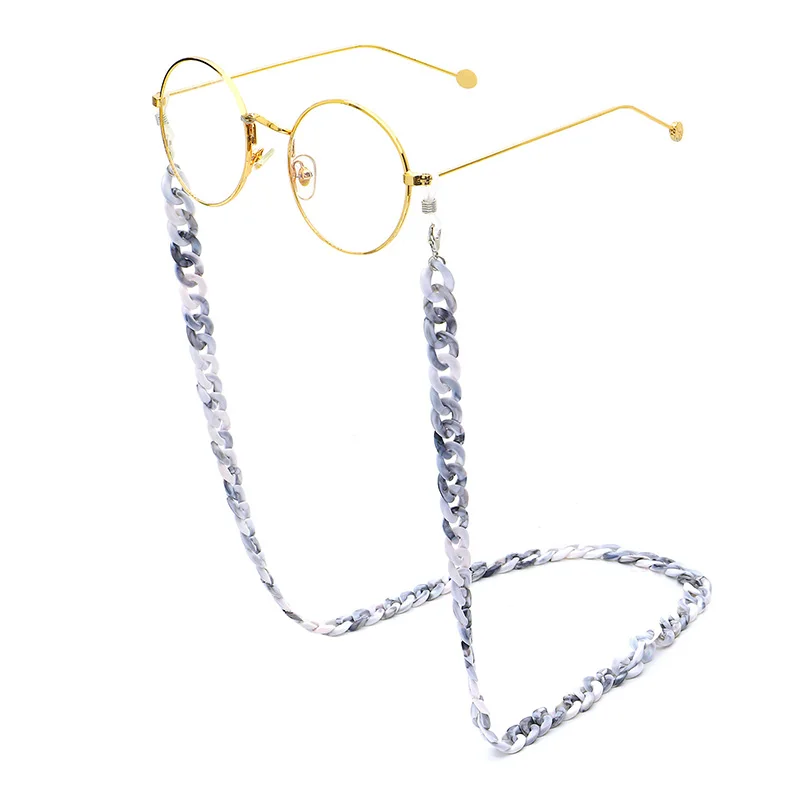 

Hot sale fashion acrylic reading glasses hanging neck chain sunglasses chain 19 colors glasses chain sunglasses strap, Multicolors