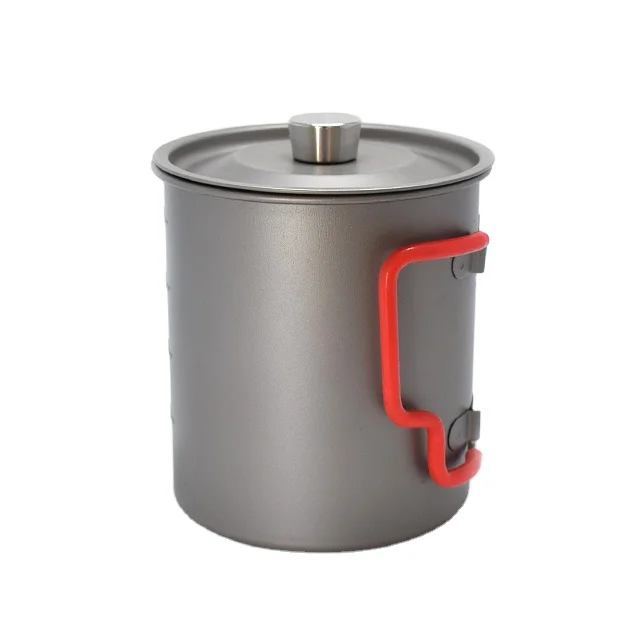 

Wholesale Manufacturer Ultralight Pure Titanium Coffee Cup With D-shaped Folding Handle And Lid