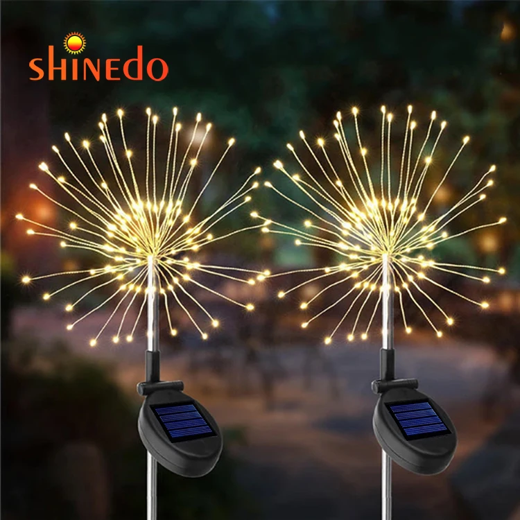 LED Outdoor Solar Starburst Garden Light for Walkway Pathway Backyard Christmas lighting decoration