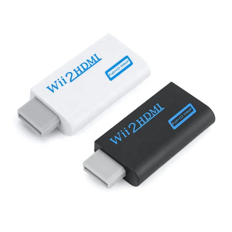 

OEM White Wii to HDMI Adapter WII2HDMI Converter 1080P 720P Connector Output Video with 3.5MM Audio and HDMI Cable