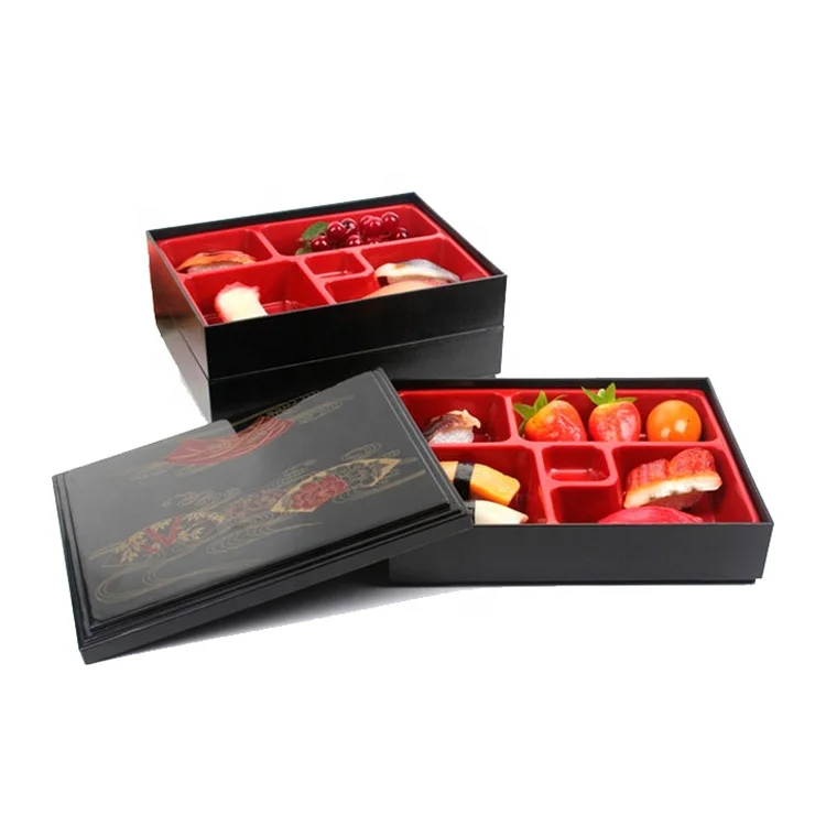 

Japanese Food Container Bento Lunch Box Japanese Lunch Box Divider, Red and black/pantone color