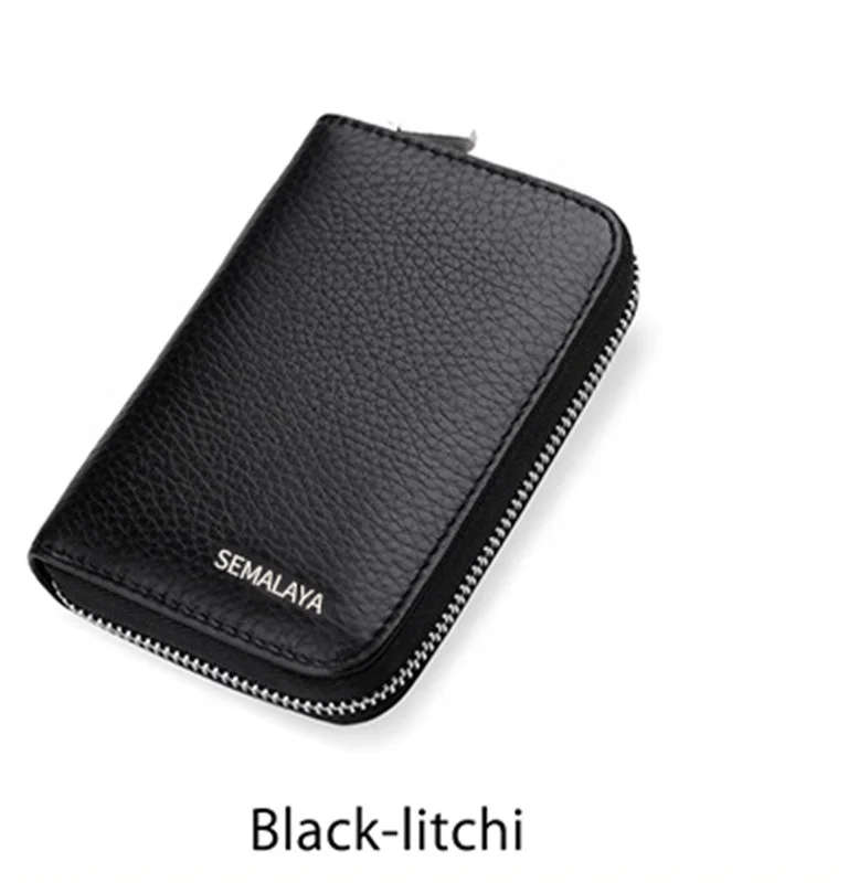 

credit card wallet metal leather business card wallet men rfid big capacity 11 slots, Customized color