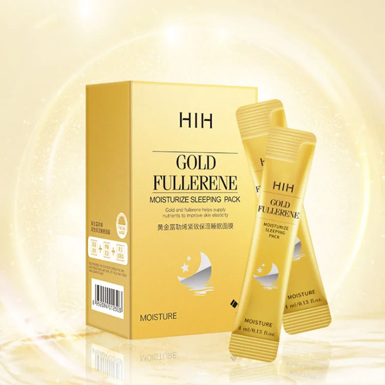 

Hot selling 24K golden fullerene compact moisturizing sleep mask, Gold