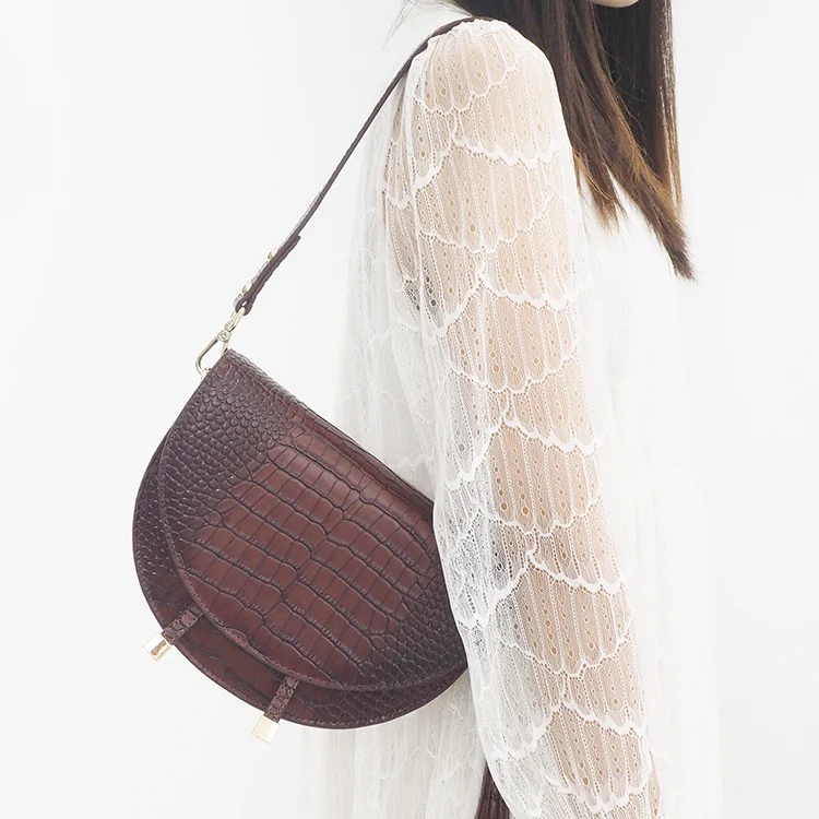 

saddle bag women Trendy OEM luxury women PU leather hand bag custom saddle handbags for ladies
