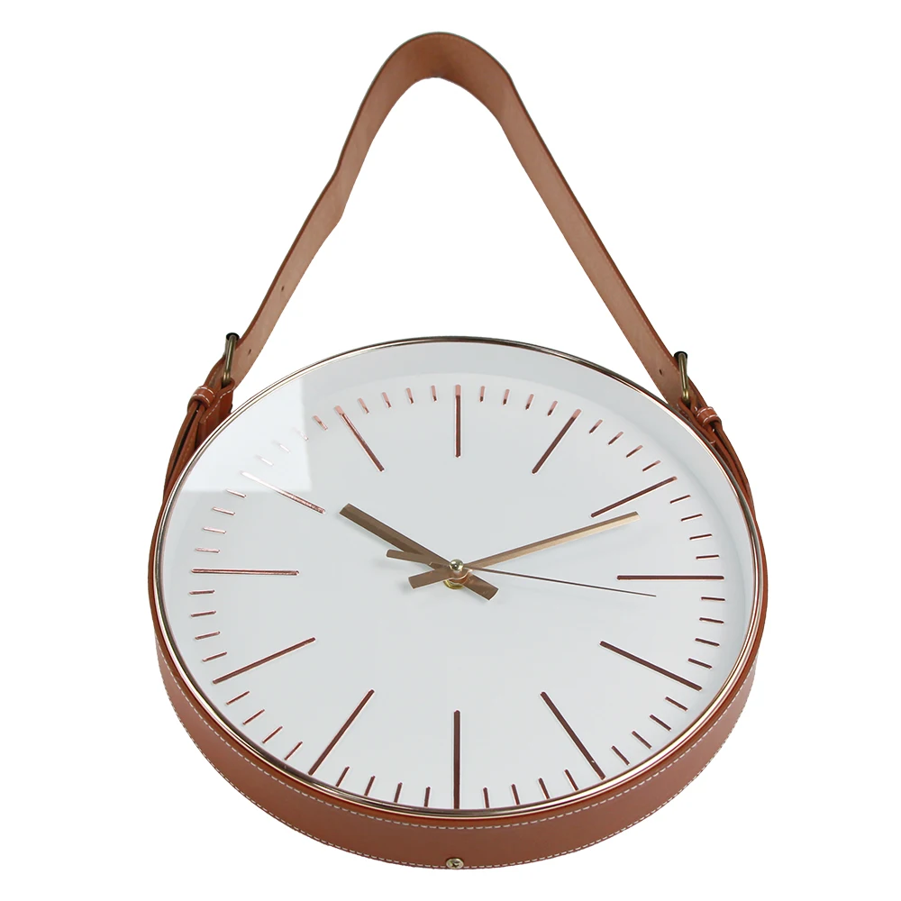 

Creative Circular Reloj Belt Large Single Face City Quartz Plastic & Belt Living Room Modern Round Home Wall CLOCKS All-season