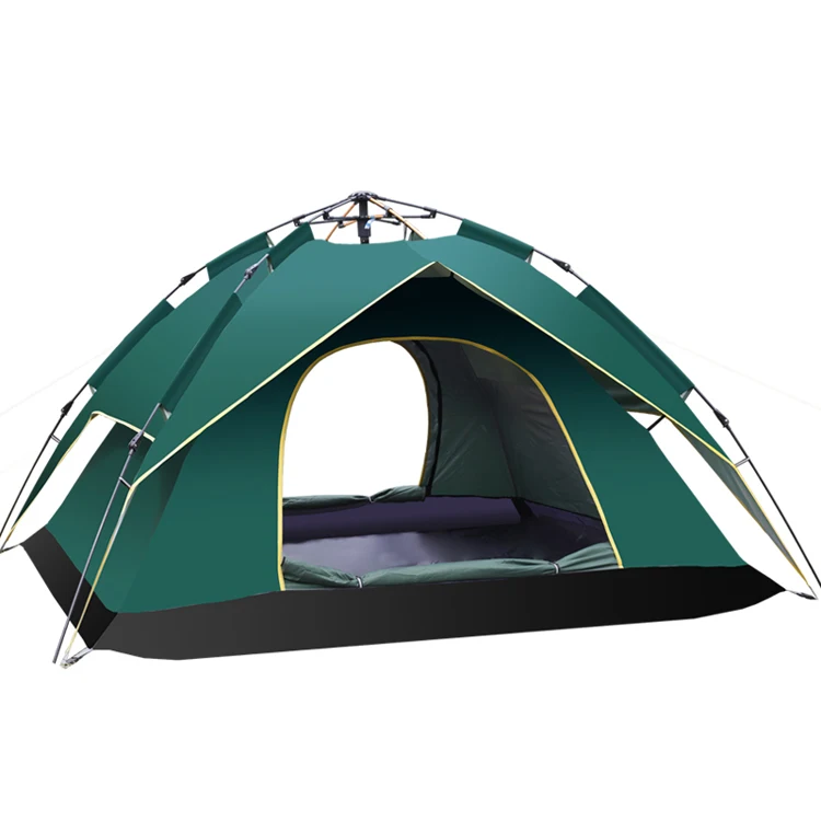

2 Person Good Quality Tent Waterproof Three Color Fiberglass Rob Outdoor Luxury Automatic Quick Open Foldable Tent camping, Blue/ orange/green