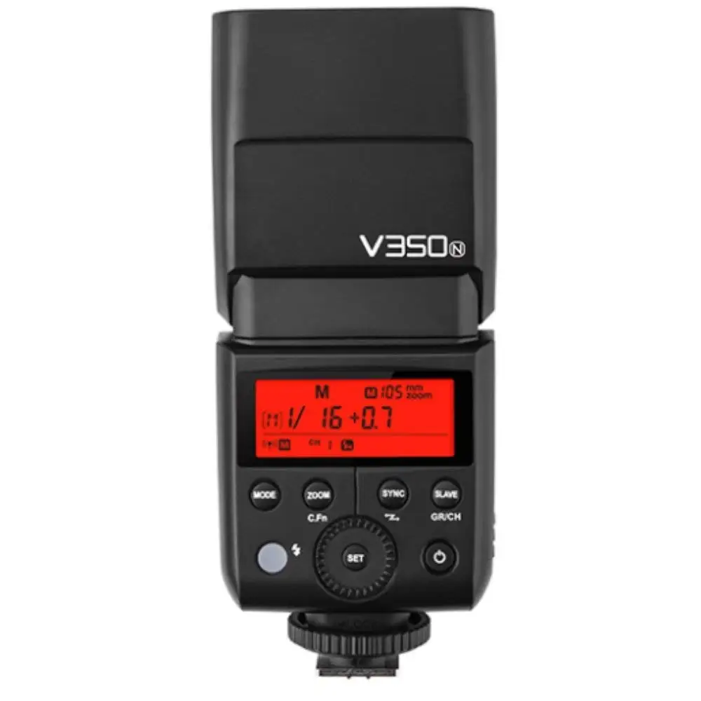

Godox V350N TTL 1/8000s HSS 2.4G GN36 Li-ion Battery Camera Flash for Nikon Z7 Z6 D7500 D7200 D5600 D850 D810 D750 D500 D5 D4S