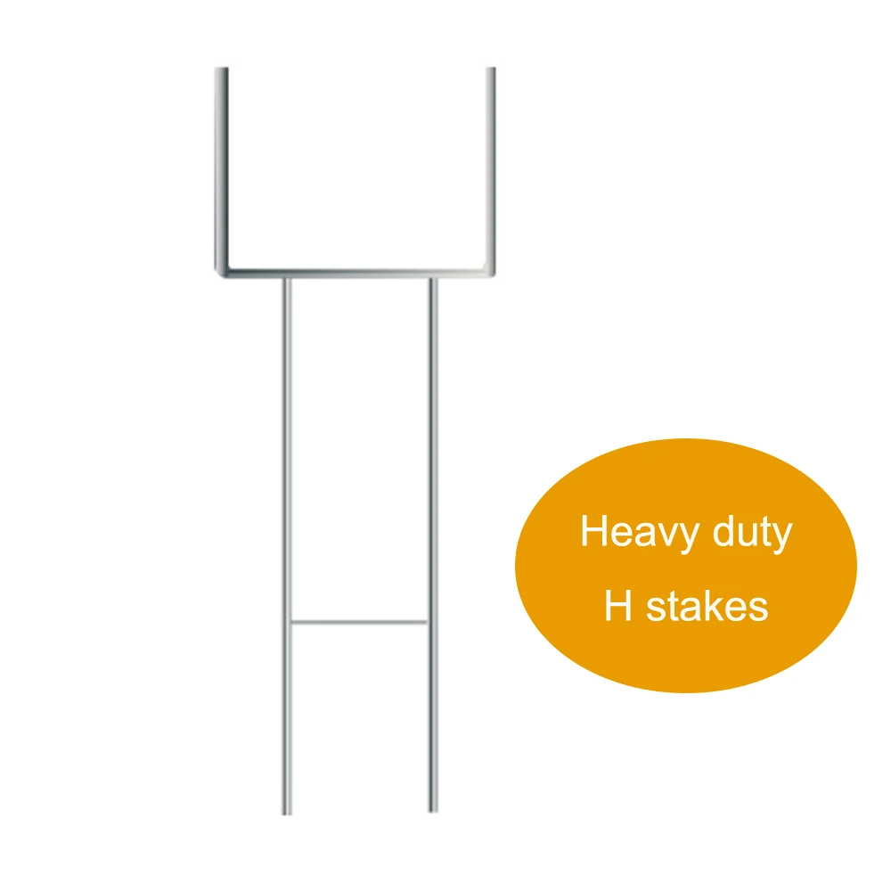 

Heavy Duty Yard Sign Stakes Galvanized H Frame Wire Stakes