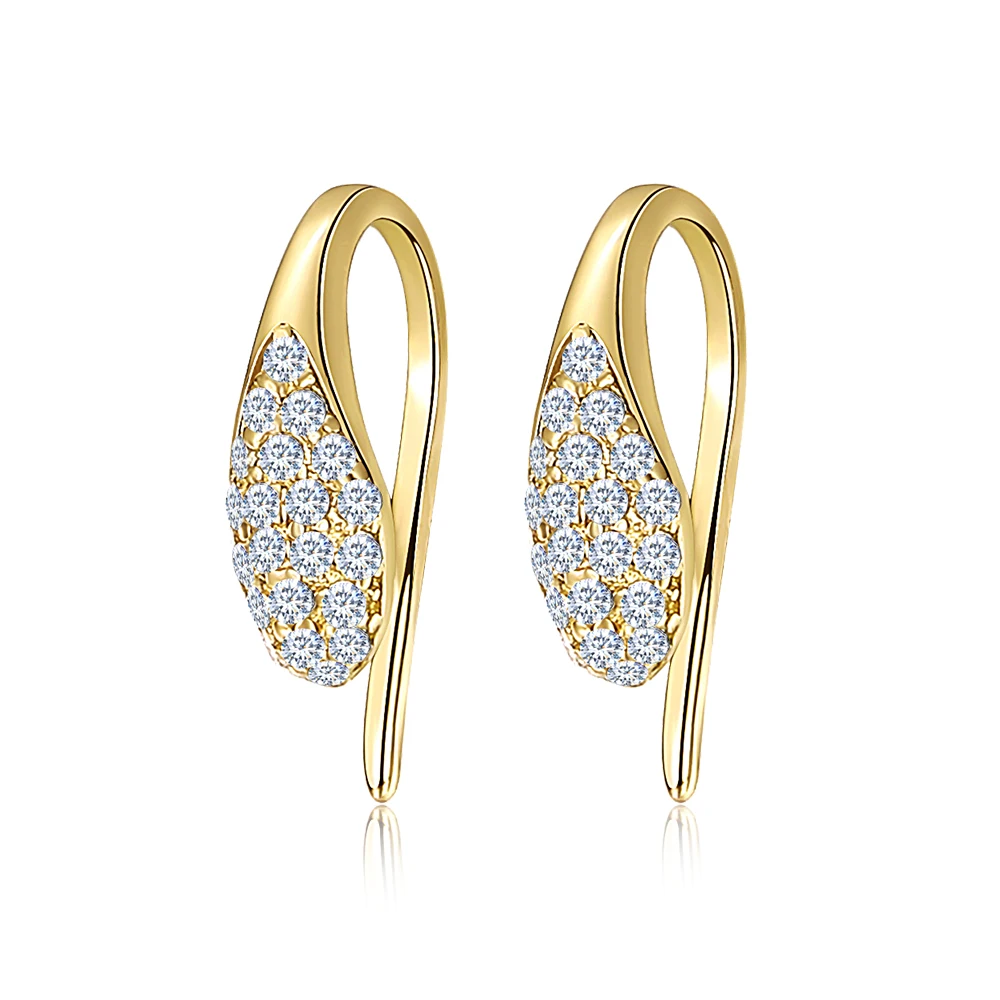 

Valentines Day Gifts 925 Sterling Silver Gold Plated Gemstone Cz Crystal Water Drop Stud Earrings For 2021 Women