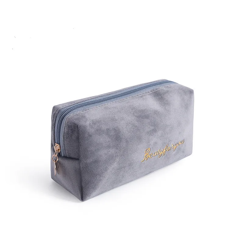 

Hot Sale Velvet Cosmetic Bag Woman Cluch Fresh Makeup Bag Outdoor Travel Storage Bag, Customized color