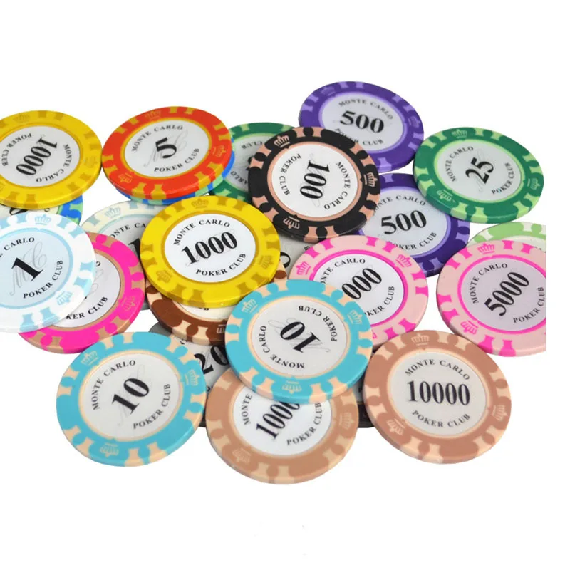 

Wholesale 13.5g 14g Clay Gambling Game Accessories Blank Custom Printing High Quality Casino Royal Poker Chips, Customized