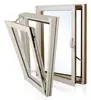 Aluminum window thermal break double tempered glazed casement window for house