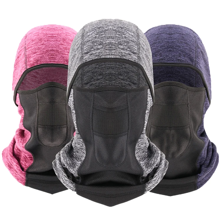 

Winter Fleece Cycling Warm Balaclava Full Face Mask Liner Sports Ski Bike Bicycle Snowboard Cold Shield Hat Scarf, Black navy red gray