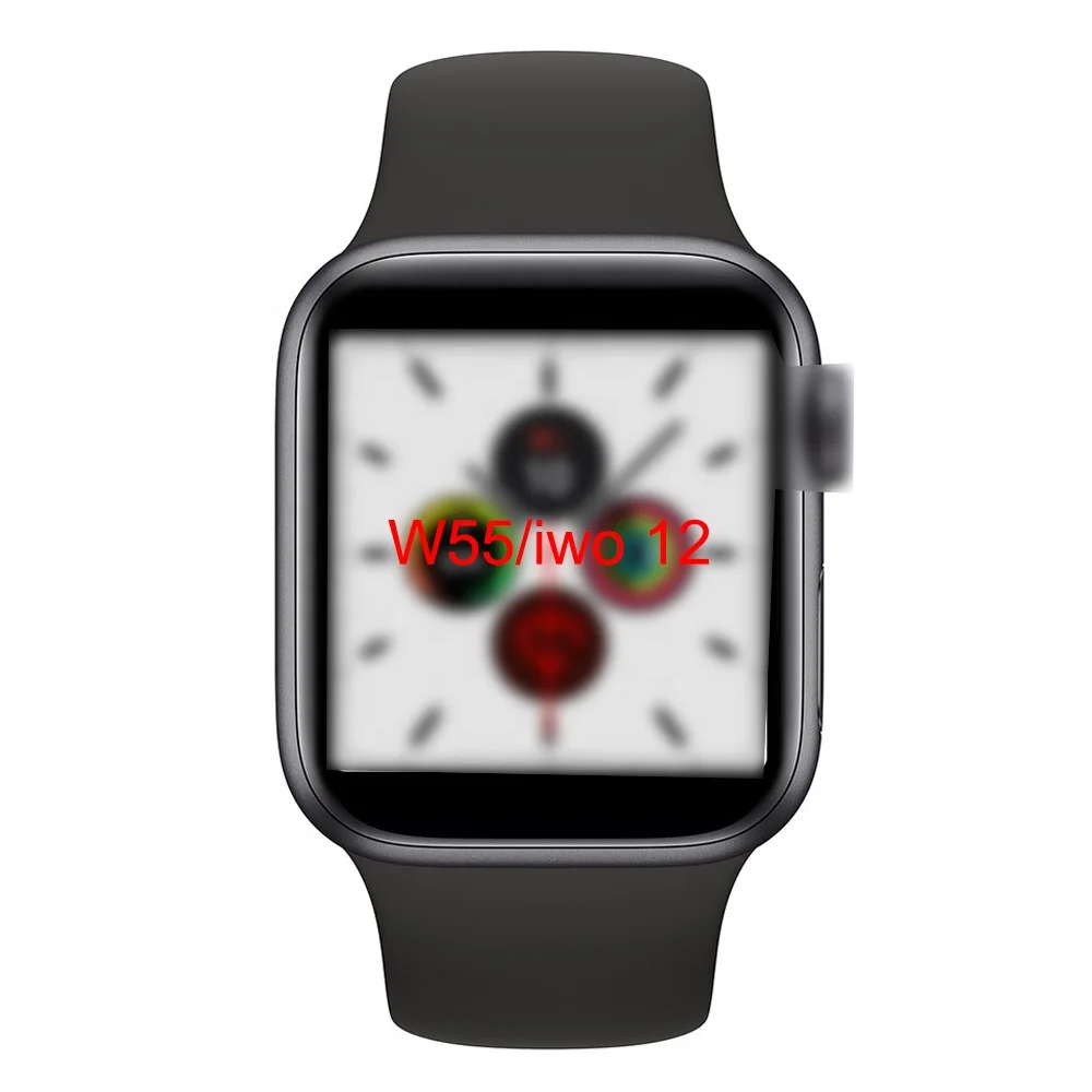 New Products IWO 12 Smart Watch Series 5 1:1 Watch 5 Wireless Charging W55 Smart Bracelet with HR ECG