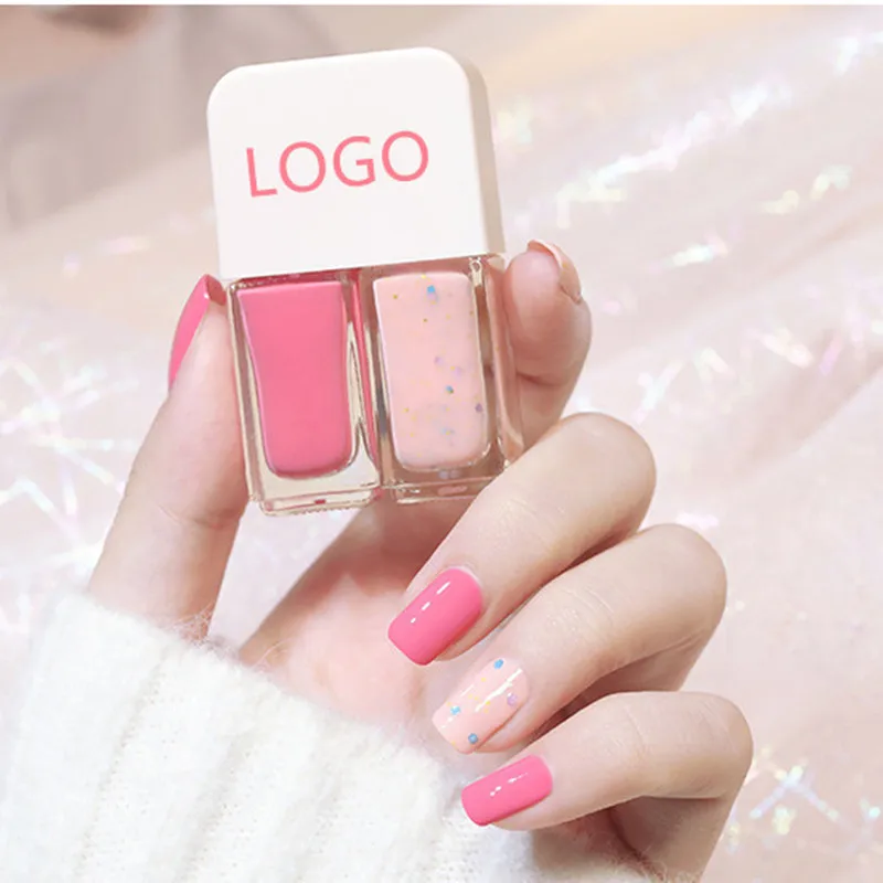 

Two In One Nail Polish Set Quick Drying Long Lasting Frosted Nail Manicure Oil Double Colored No Fade Nail Manicure Oil