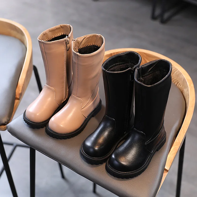 

2022 Hot Sales Wholesale Winter Kids Boots Zipper Style Long High-top Snow Martin Boots