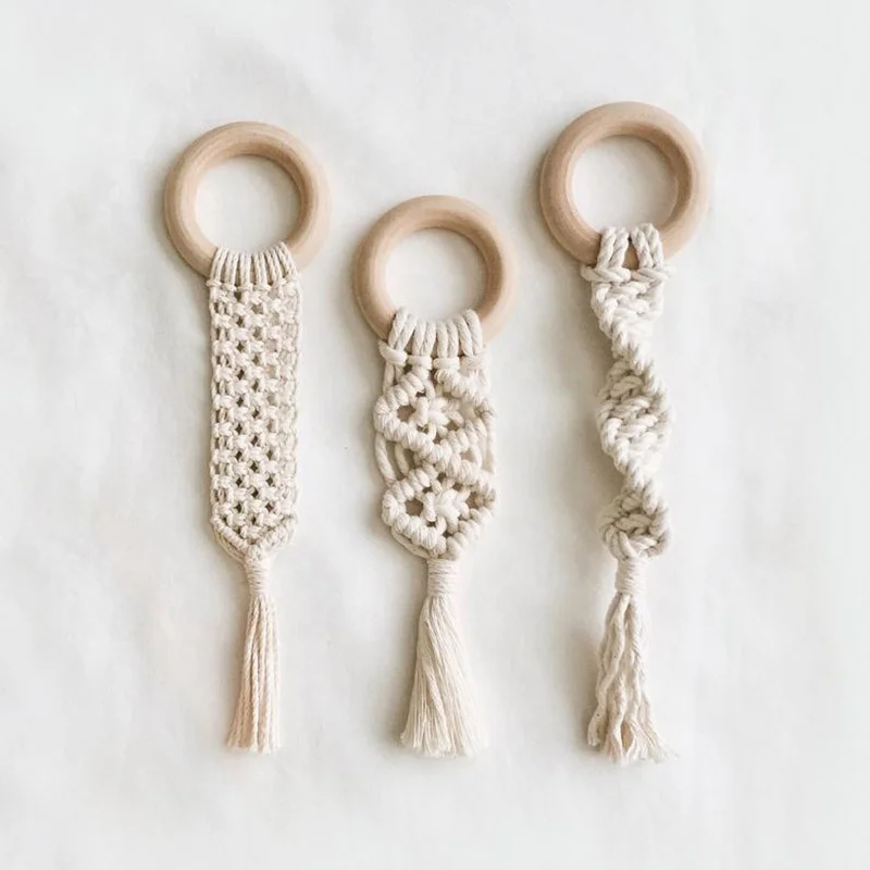 macrame teething ring